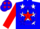 Silk - Blue, blue 'jb' in white star on red ball, white stars on red sleeves