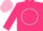 Silk - Hot pink, white circle, pink shamrock, pink cap