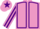 Silk - Mauve, purple seams, mauve sleeves, purple stripes, mauve cap, purple star