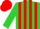 Silk - Lime green, red stripes, red cap