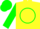 Silk - Yellow, green circle bj on back, green blocks on sleeves, mat cap