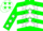 Silk - Green, white chevrons, white stars