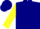 Silk - Navy, yellow 'r' and white '2' in yellow square, navy 'r' on yellow sleeves