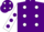 Silk - Purple, white spots, white sleeves, purple spots, purple cap, white spots