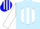 Silk - Light blue, blue 'c' on white ball, light blue stripes on white sleeves