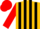 Silk - Gold, Black Stripes On Red Sleeves, Red Cap