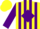Silk - Yellow, purple 's' design, purple diamond panels, purple diamond sleeves