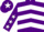 Silk - Purple, white chevrons, purple sleeves, white stars, purple cap, white star