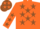 Silk - Orange, brown stars
