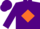 Silk - Purple, batman emblem in orange diamond frame