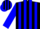 Silk - Black, blue horsehead, black and blue stripes on sleeves