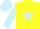 Silk - yellow, light blue star, light blue sleeves and cap