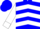 Silk - Blue, white chevrons, white chevrons and cuffs on sleeves
