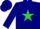 Silk - Navy blue, lime green star, navy blue cap