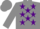 Silk - Grey, purple stars, grey sleeves & cap