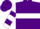 Silk - Purple, white hoop, white sleeves, purple hoop, purple cap