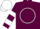 Silk - Maroon, white circle and 'w,' white hoops on sleeves, white cap