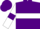Silk - Purple body, white hoop, white arms, purple armlets, purple cap