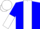 Silk - Blue, white stripe, blue sleeves, blue and white halved cap