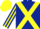 Silk - Dark blue, yellow cross belts, striped sleeves, yellow cap
