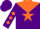 Silk - Purple, orange yoke and star, orange diamonds on sleeves, purple cap
