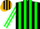 Silk - Black, gold shield, 'ms' racing team' red white & green stripes