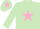 Silk - LIGHT GREEN, pink star and cap