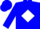 Silk - Blue, white ''n/p'' in white diamond frame