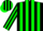 Silk - Black, neon green horse emblem with neon green stripes