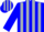 Silk - Blue, silver stripes, blue sleeves, blue cap, silver stripes