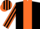 Silk - Black, orange stripe, orange and black striped sleeves, black and orange striped cap