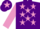 Silk - Purple, mauve stars, sleeves and star on cap
