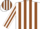 Silk - White, brown stripes & trim