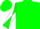 Silk - Green, white emblem, green and white diagonal quartered slvs