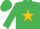 Silk - EMERALD GREEN, gold star, gold armlet, emerald green cap