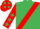 Silk - Emerald green, red sash, red sleeves, emerald green stars, red cap, emerald green stars