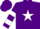 Silk - Purple, white star, white bars on slvs