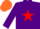 Silk - Purple, red star, orange cap
