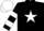 Silk - Black, black g on white star, white bars on sleeves, white cap