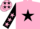 Silk - Pink, black star, black sleeves, pink stars, pink cap, black stars