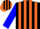 Silk - Black, orange stripes on blue sleeves
