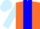 Silk - Orange body, blue stripe, light blue arms, light blue cap