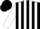 Silk - Black, white circled ra, white stripes on sleeves, black cap