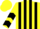 Silk - Yellow and black stripes, yellow sleeves, black chevrons, yellow cap