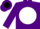 Silk - Purple, black anvil on white ball