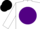 Silk - White, purple ball, black cap