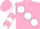 Silk - Shocking pink, large white spots, white sleeves, pink chevrons