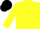Silk - Yellow, black trim, 'r and v' on front and back, black cap