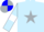 Silk - Light blue, silver star, blue armlets on white sleeves, blue and silver quartered cap