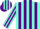 Silk - Aquamarine and purple stripes
